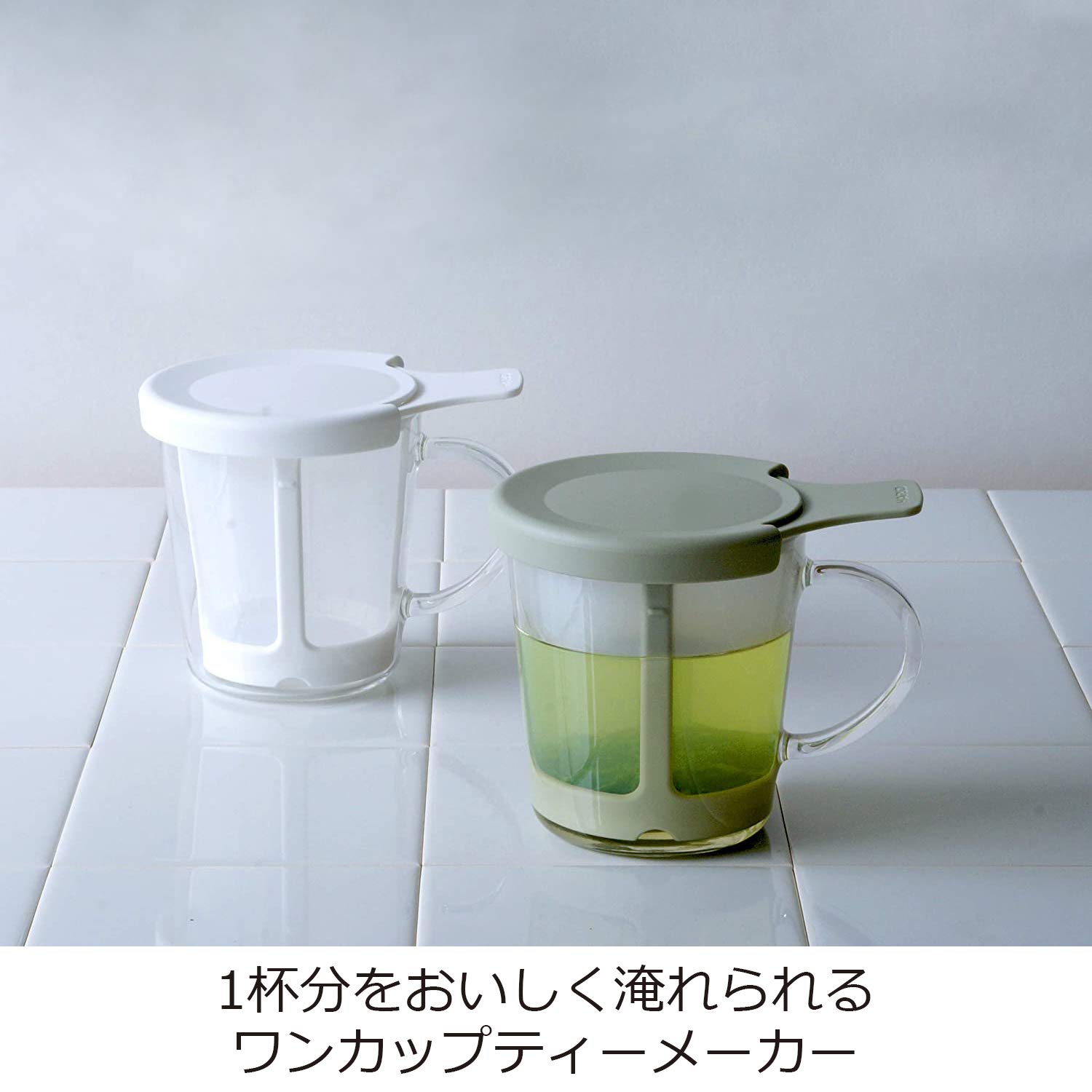 Hario One Cup Tea Maker 170ml White Oct-1-W - YOYO JAPAN