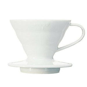 Hario V60 Handcrafted Pour Over Coffee Dripper With Coffee Scoop (Arita Porcelain) VDC-01W (1-2 Cups) - YOYO JAPAN