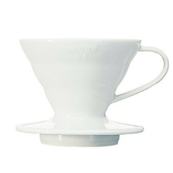Hario V60 Handcrafted Pour Over Coffee Dripper With Coffee Scoop (Arita Porcelain) VDC-01W (1-2 Cups) - YOYO JAPAN