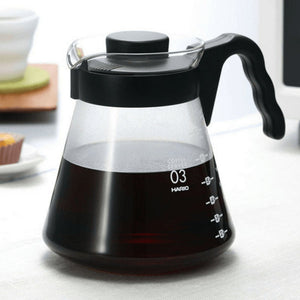 Hario V60 Heat Resistant Glass Coffee Server With Angled Handle VCS-01B (450ml) - YOYO JAPAN