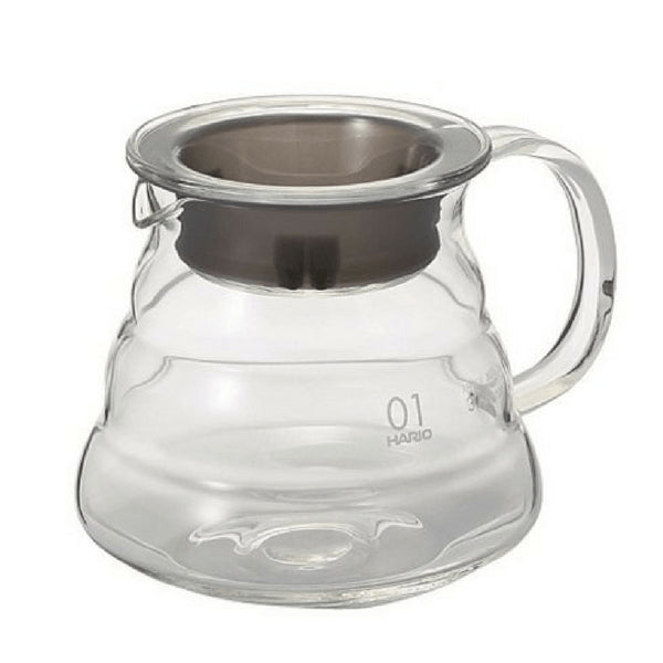Hario V60 Heat Resistant Glass Coffee Server With Glass Lid & Handle 01 - XGS-36TB (360ml) - YOYO JAPAN