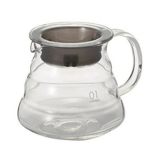 Hario V60 Heat Resistant Glass Coffee Server With Glass Lid & Handle 01 - XGS-36TB (360ml) - YOYO JAPAN