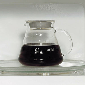 Hario V60 Heat Resistant Glass Coffee Server With Glass Lid & Handle 01 - XGS-36TB (360ml) - YOYO JAPAN