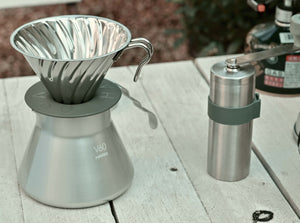 Hario V60 Metal Coffee Mill 17G Silver Made In Japan O-Vmm-1-Hsv - YOYO JAPAN
