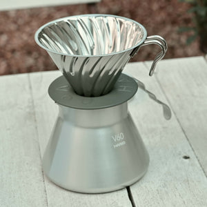 Hario V60 1-4 Cup Silver Dripper Japan - YOYO JAPAN