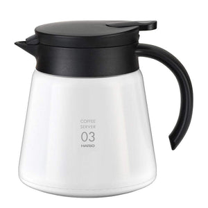 Hario V60 Thermal Stainless Steel Server 800 Vhs-80W 750Ml White - Made In Japan - YOYO JAPAN