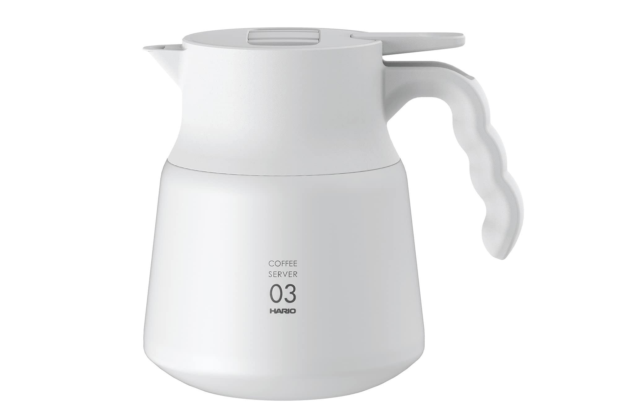 Hario V60 Thermal Stainless Steel Server 800Ml White Vhsn-80-W - Made In Japan - YOYO JAPAN