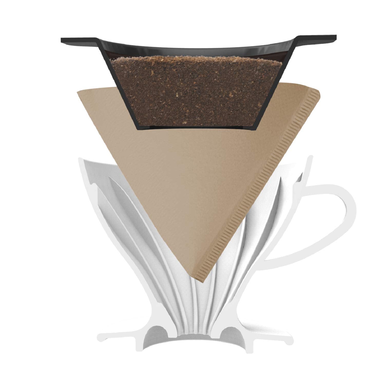 Hario Pete Licata Coffee Dripper W60 PDC-02-W 1-4Cups White Japan - YOYO JAPAN