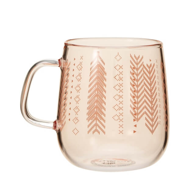 Heat resistant glass mug beige 355ml - Japanese Starbucks - YOYO JAPAN