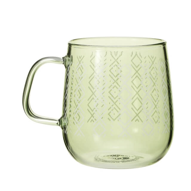 Heat resistant glass mug khaki 355ml - Japanese Starbucks - YOYO JAPAN