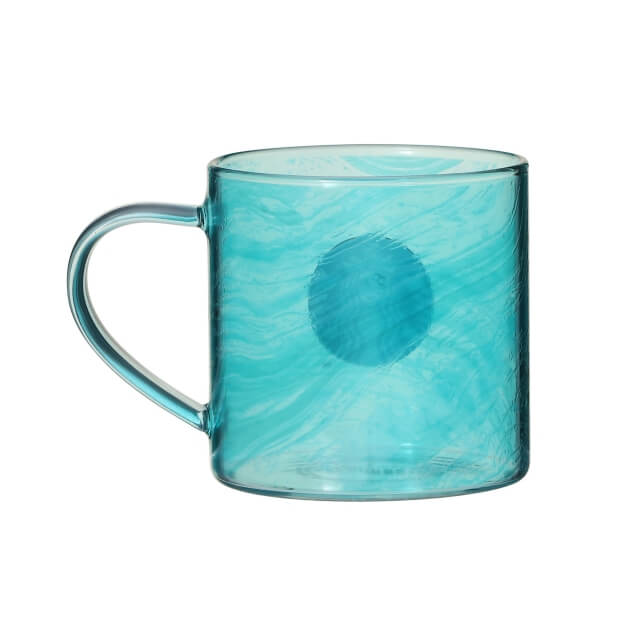 Heat resistant glass mug ocean wave 355ml - Japanese Starbucks - YOYO JAPAN