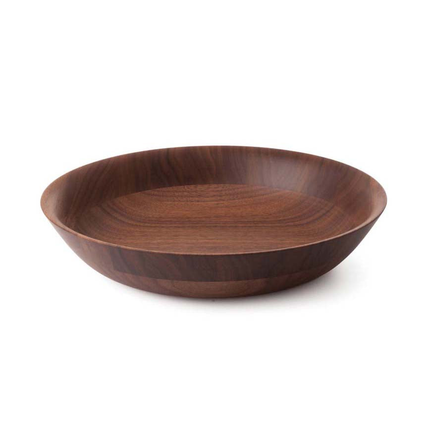 Hikiyose Wooden Dish Walnut - Large - YOYO JAPAN