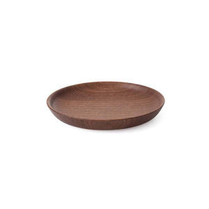 Hikiyose Wooden Plate Walnut - Medium - YOYO JAPAN