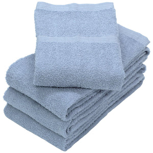Hiorie Made In Japan Big Face Towel Set Of 4 - 40X100Cm Daily Towel - Senshu Towel - Blue - YOYO JAPAN