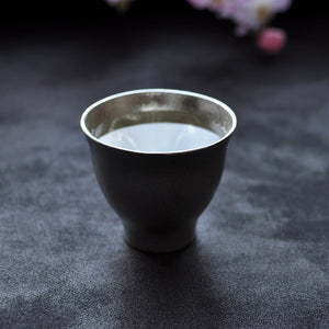 Hiracle Tinware Guinomi Sakura Sake Cup - YOYO JAPAN