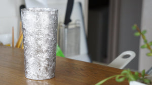 Horie Japan Niigata Tsubame Titanium Double Tumbler Kiln Creation 350Cc Silver T08Kms350 - YOYO JAPAN