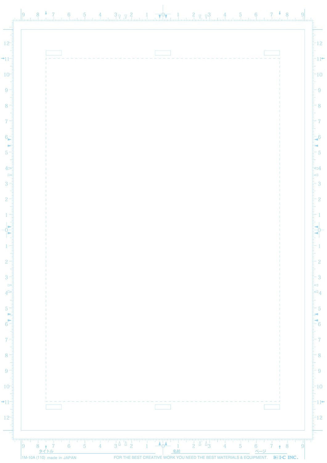 Ic Manga Manuscript Paper A4 110Kg Thin Sheets Model IM-10A - YOYO JAPAN