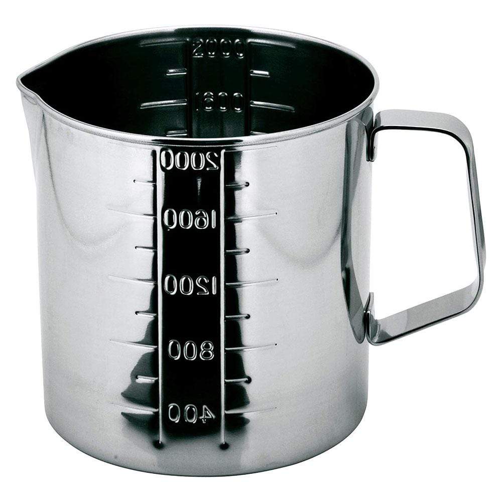 Ichibishi Mitsuwa 18-8 Stainless Steel Lipped Measuring Cup 2L Made In Japan - YOYO JAPAN
