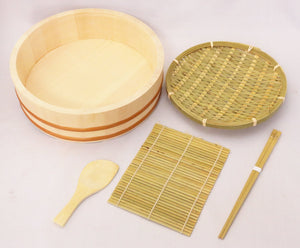 Ichihara Woodworks Mokkosho Temaki Sushi Set 27Cm 3 Cups Japan Beige - YOYO JAPAN