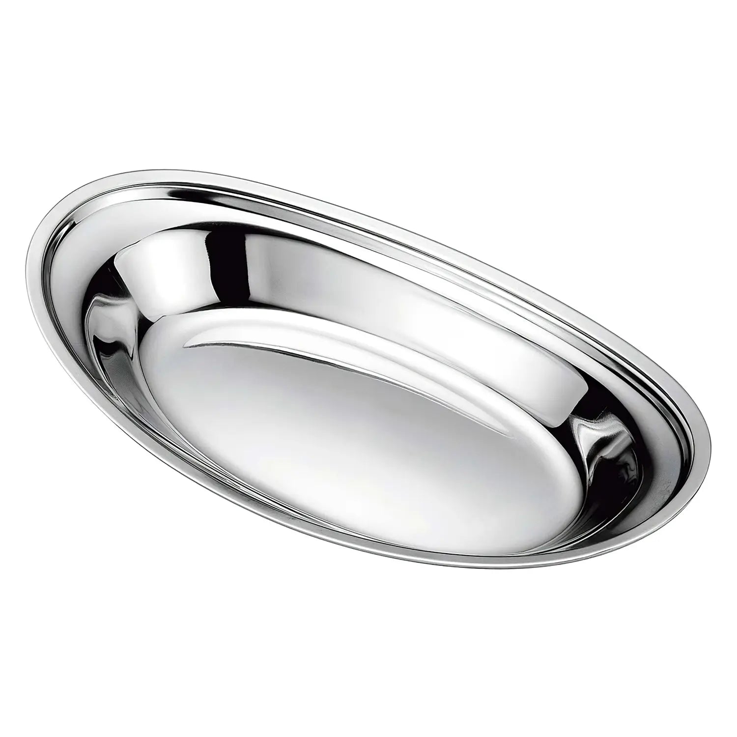 Ikeda Japan Stainless Steel Curry Plate 315X178X35Mm - YOYO JAPAN