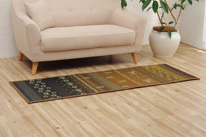 Ikehiko Corporation Japan Igusa Rug Mat Gabe Fx Sara Antibacterial Deodorant Brown 60X180Cm #8482059 - YOYO JAPAN