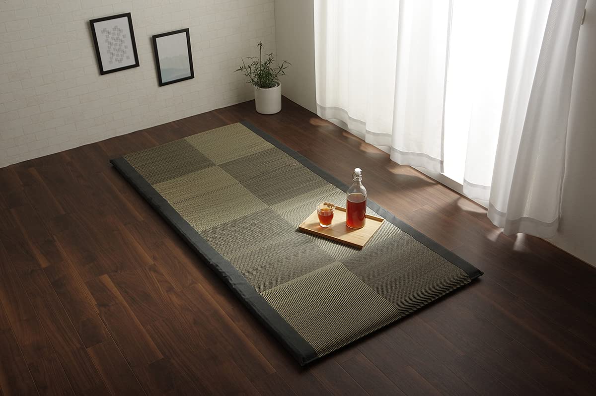 Ikehiko Corporation Japanese Igusa Sheets Bed Pad Noah Raku Raku Single Black - YOYO JAPAN