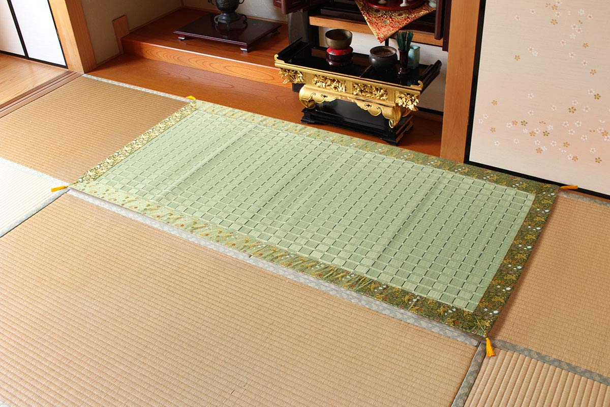 Ikehiko Gozen Goza Buddhist Altar Rush Rush Made In Japan Kakegawa Weave Matsukawa 88X120Cm #3101639 - YOYO JAPAN