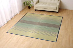 Ikehiko Corporation Igusa Rug Carpet Blue 2 Tatami Square From Japan | 120Cm X 120Cm - YOYO JAPAN