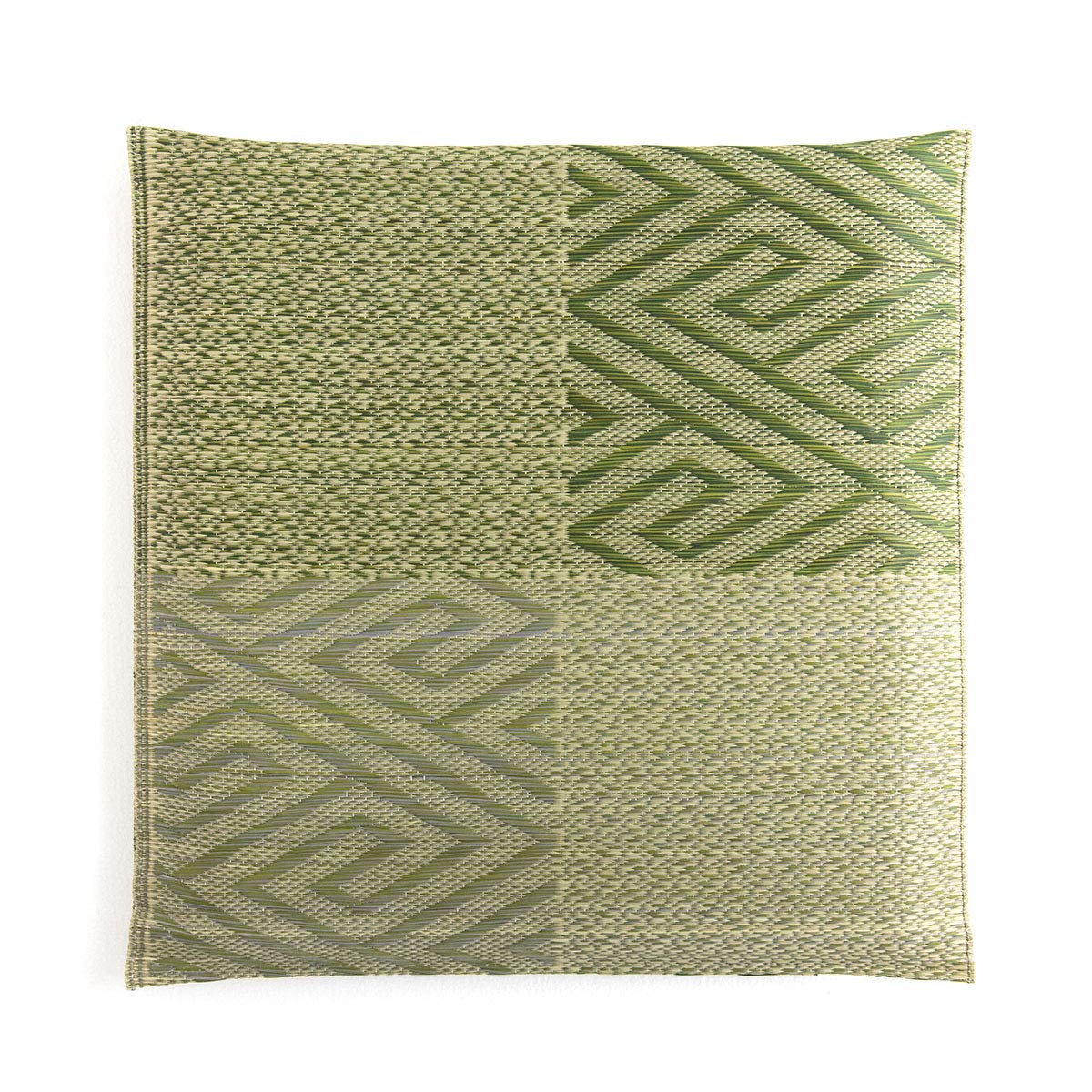 Ikehiko Corporation Rush Zabuton 2-Piece Set Made In Japan Woven Chidori 5 Styles Green 55X55Cm #3127960 - YOYO JAPAN