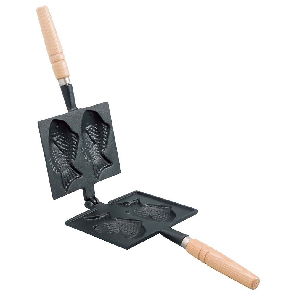 Ikenaga Cast Iron Japanese Taiyaki Fish-Shaped Waffle Iron - YOYO JAPAN