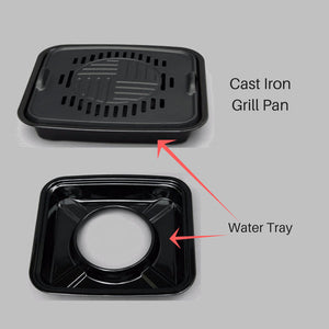 Ikenaga Cast-Iron Yakiniku Barbecue Griddle Water Pan For Portable Gas Stove - YOYO JAPAN