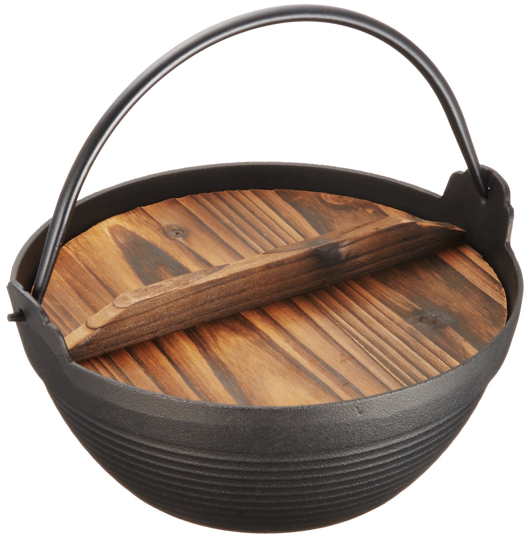 Ikenaga Iron Works Tekko Iron Pot 21Cm For 2-3 People W/ Wooden Lid From Japan - YOYO JAPAN