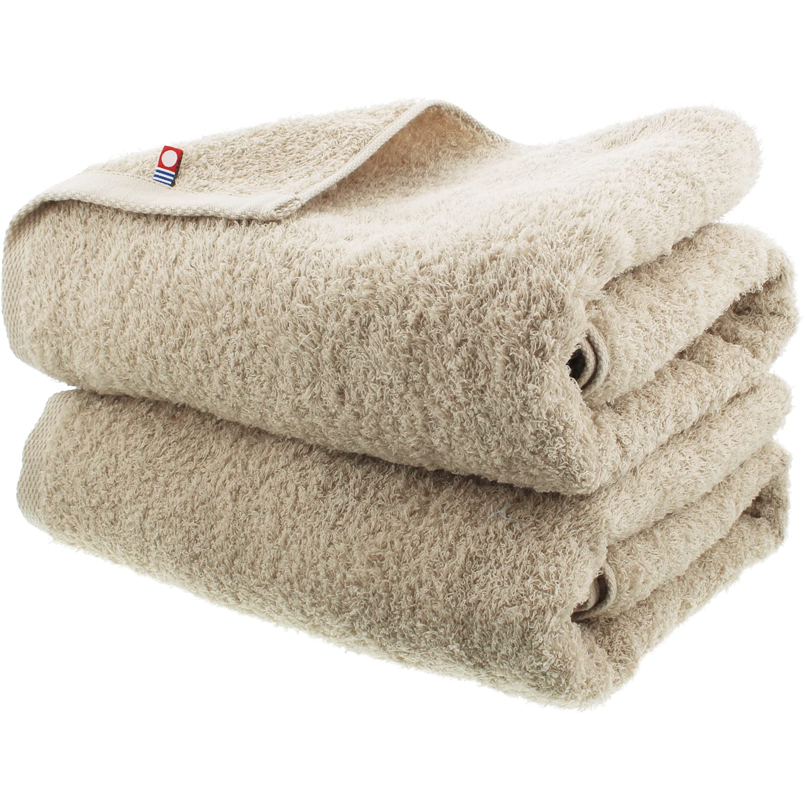 Imabari Factory Japan Bath Towel Set Of 2 Sand Beige 120X60Cm Certified Made In Japan - YOYO JAPAN