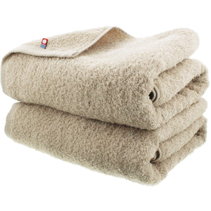 Imabari Factory Japan Bath Towel Set Of 2 Sand Beige 120X60Cm Certified Made In Japan - YOYO JAPAN