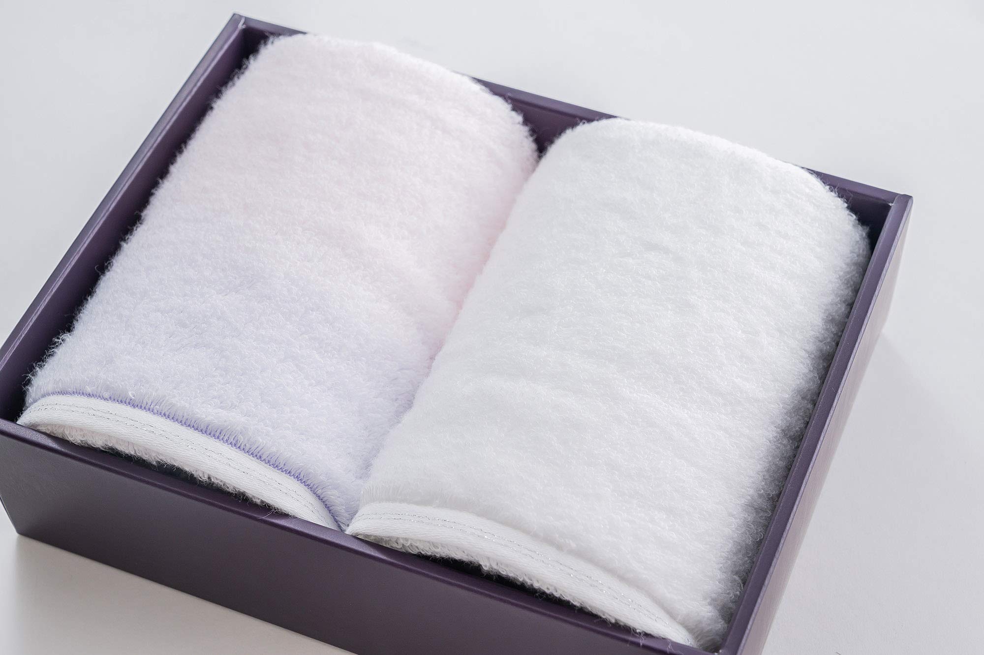 Imabari Towel Sara-La Irodori Face Towel 2Pcs Japan Pink/White Gift By It Will Be There - YOYO JAPAN