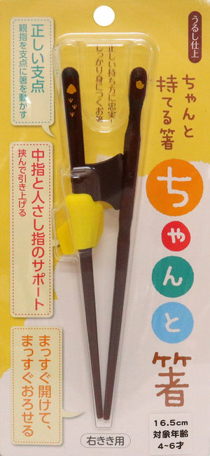 Ishida Japan Corrective Chopsticks Chanto 16.5Cm Right Handed For Children - YOYO JAPAN