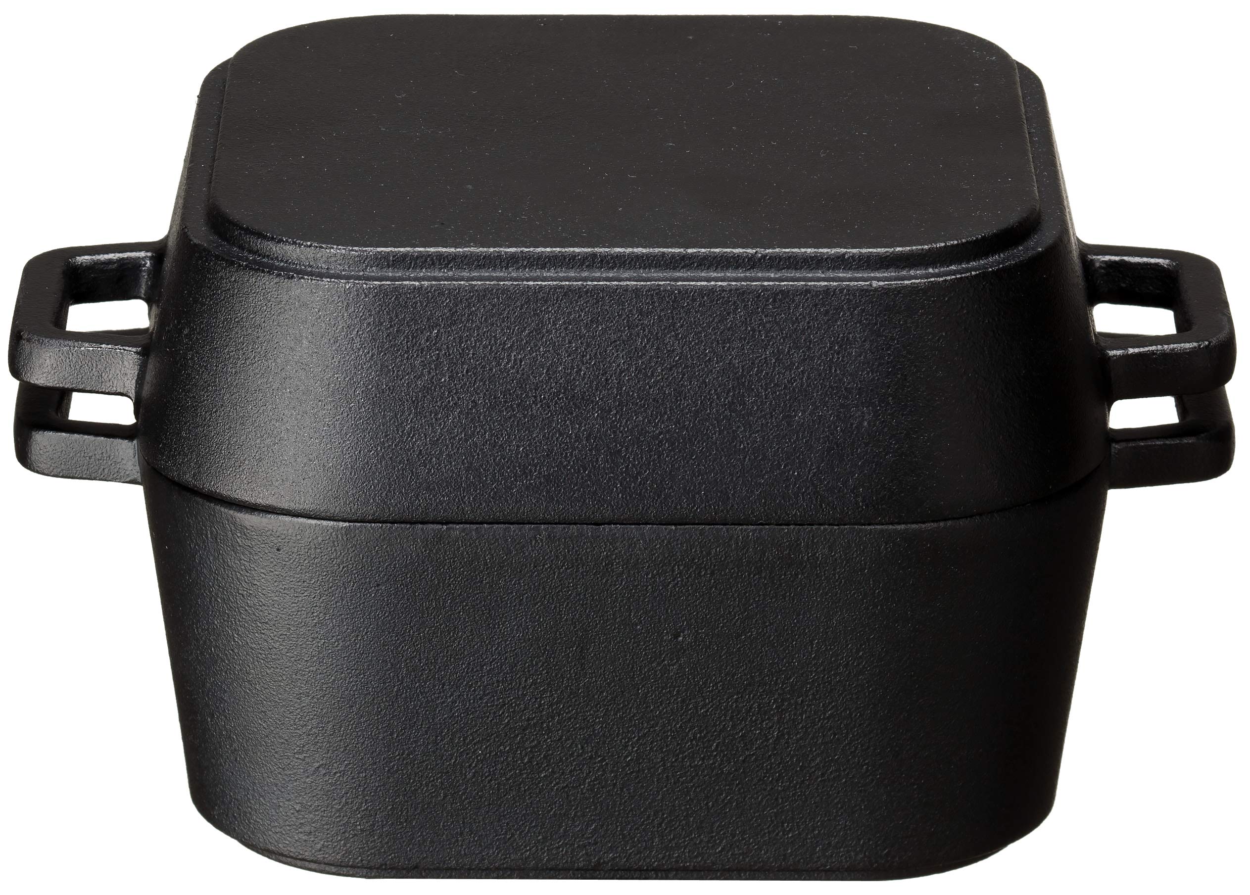 Ishigaki Industry Japan Iron Casting 18.5X14.5X10Cm 980Ml Capacity With Lid - YOYO JAPAN