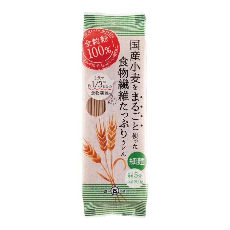 Ishimaru Dried Thin Whole Wheat Udon Noodles 200g - YOYO JAPAN