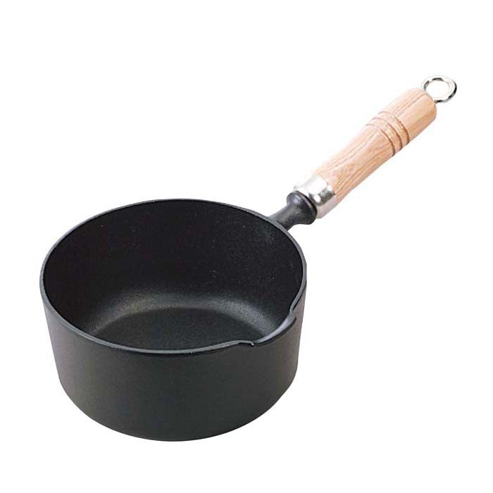 Iwachu Nambu Cast Iron Wodden Handle Tempura Pan - YOYO JAPAN