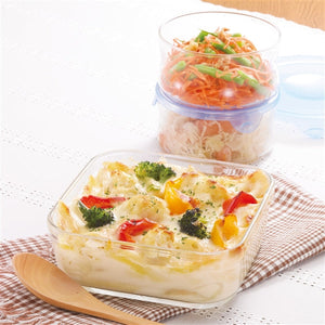 Iwaki Heat Resistant Glass Food Container Square 1.2L - YOYO JAPAN
