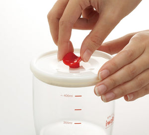 Iwaki Heat-Resistant Glass Airtight Container Canister 1.45L Microwave Safe Japan Kt7003Mp-R 12.4Dx17.8Hcm - YOYO JAPAN