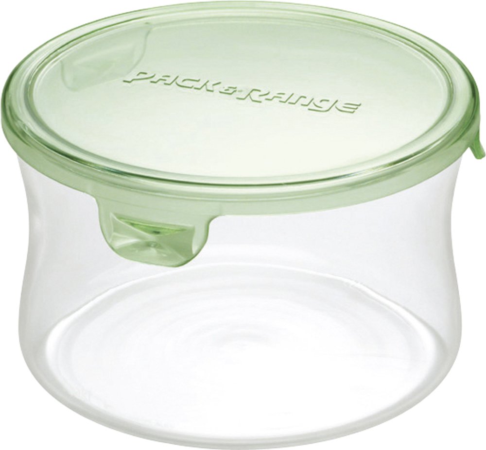 Iwaki Japan Heat-Resistant Glass Storage Container Green Round S 490Ml Kt7401H-G - YOYO JAPAN