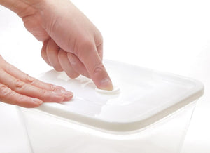 Iwaki Japan Psc-Mp-3W1 Heat Resistant Glass Airtight Container White Square 3Pcs Set - YOYO JAPAN