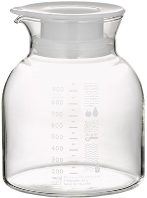 Iwaki Japan T7314V-W 1L Heat Resistant Glass Fruit & Vinegar - YOYO JAPAN