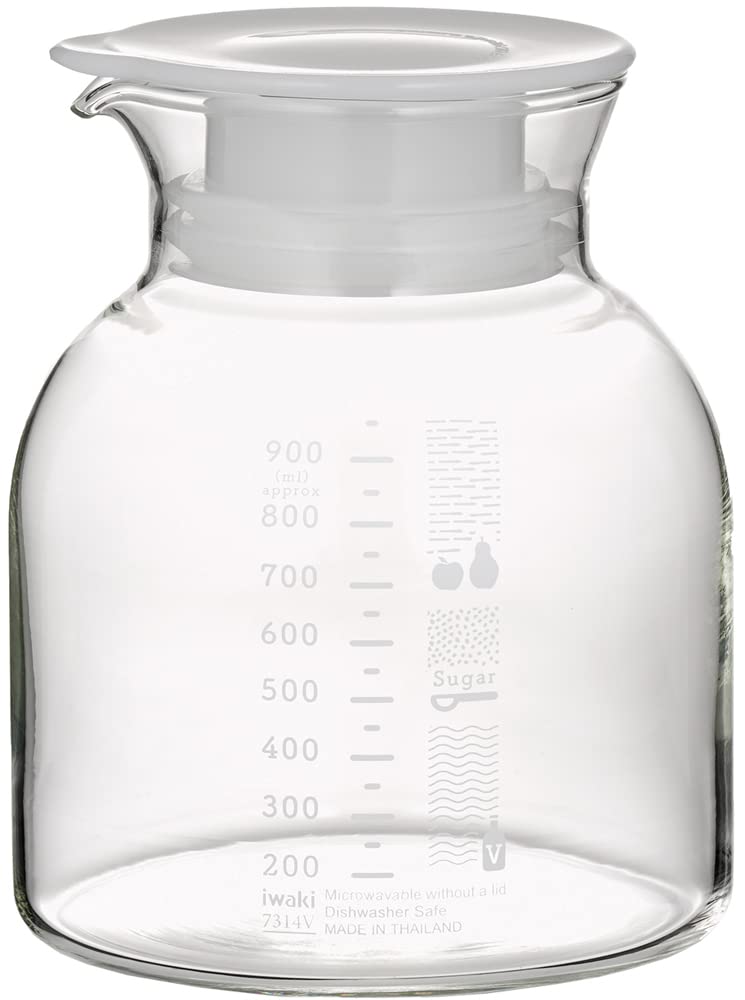 Iwaki Japan T7314V-W 1L Heat Resistant Glass Fruit & Vinegar - YOYO JAPAN