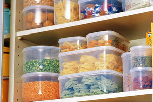 Iwasaki Industry Japan Neo Keeper S Clear 370Ml Microwave Safe Food Storage Container Set Of 5 - YOYO JAPAN