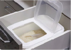 Iwasaki Industry 10Kg Japan Rice Bins For Drawers - Clear B-2897Pn - YOYO JAPAN