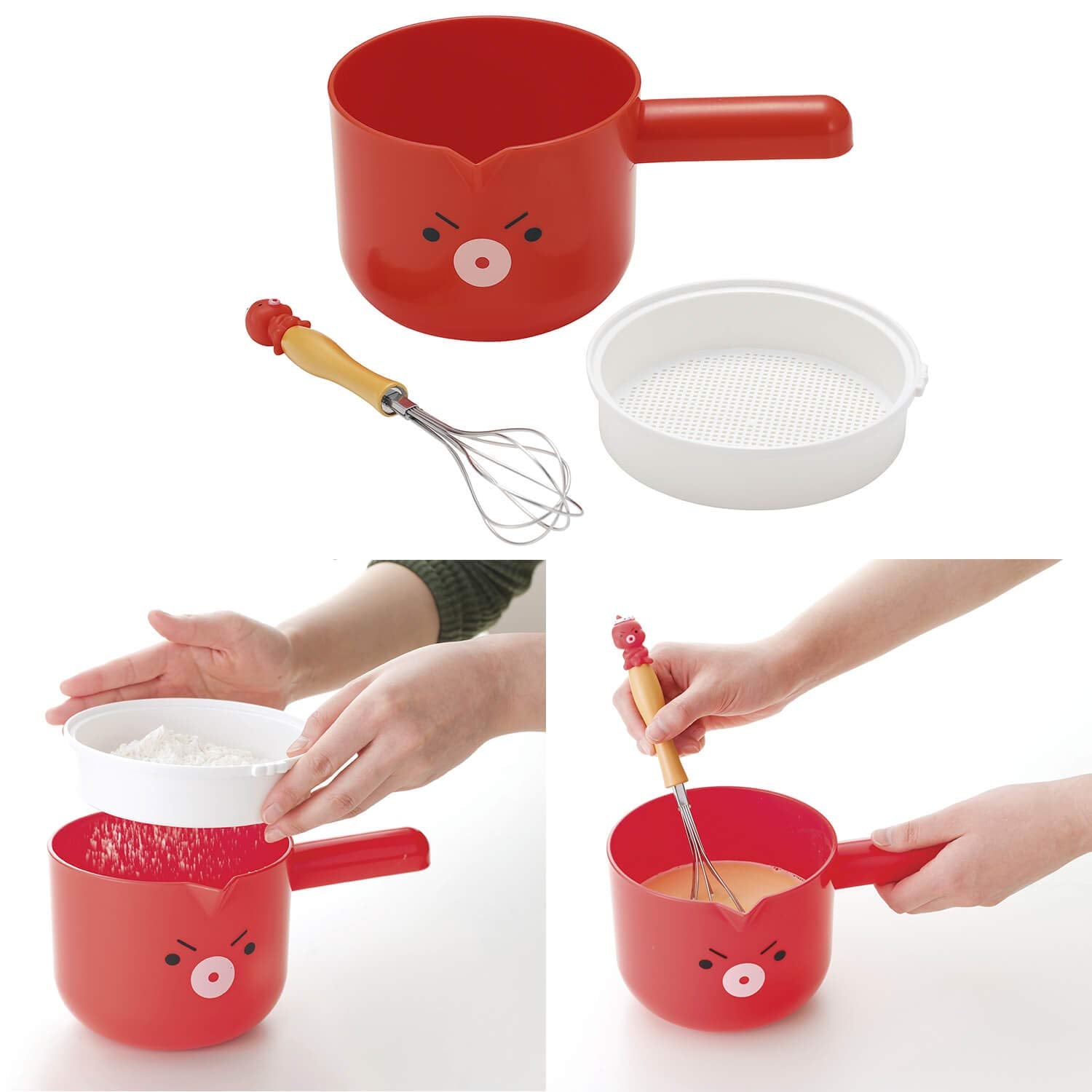Kai Corporation Japan Takoyaki Tools 5-Piece Set 2 Picks Kitchen Paper Oiling Powder Sprinkle Ball Dispenser - YOYO JAPAN
