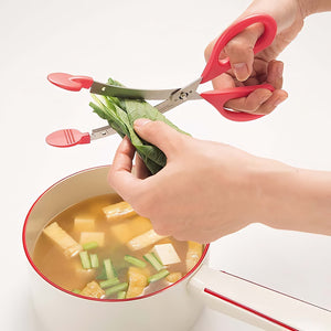 Kai Stainless Steel Kitchen Scissors With Tongs - YOYO JAPAN