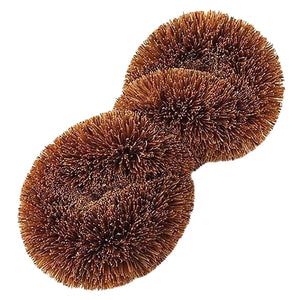 Kamenoko Tawashi Brown Coconut Coir Fiber Twisted Dish Scrubber Japan - YOYO JAPAN